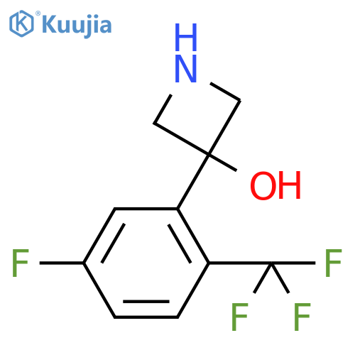 3-5-fluoro-2-(trifluoromethyl)phenylazetidin-3-ol structure