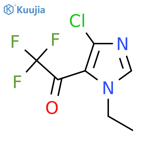 1-(4-chloro-1-ethyl-1H-imidazol-5-yl)-2,2,2-trifluoroethan-1-one structure