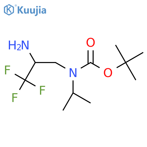tert-butyl N-(2-amino-3,3,3-trifluoropropyl)-N-(propan-2-yl)carbamate structure