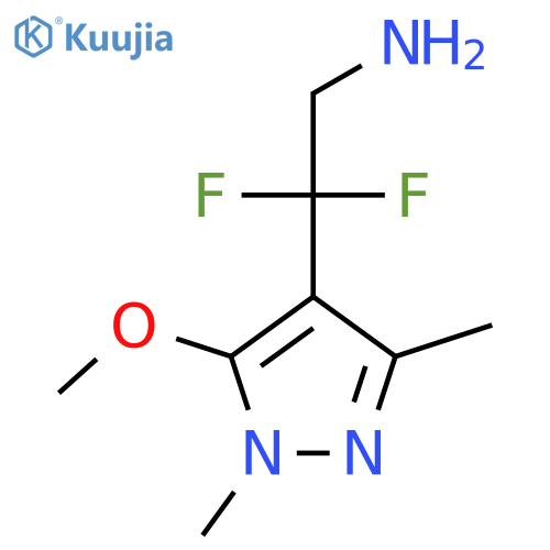 2,2-difluoro-2-(5-methoxy-1,3-dimethyl-1H-pyrazol-4-yl)ethan-1-amine structure