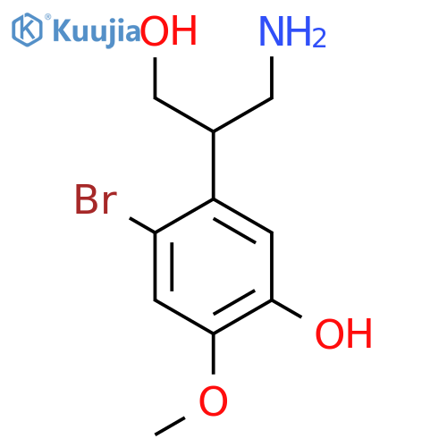 5-(1-amino-3-hydroxypropan-2-yl)-4-bromo-2-methoxyphenol structure