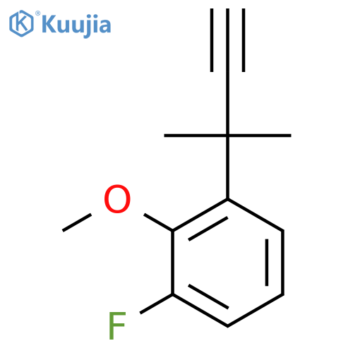 1-fluoro-2-methoxy-3-(2-methylbut-3-yn-2-yl)benzene structure