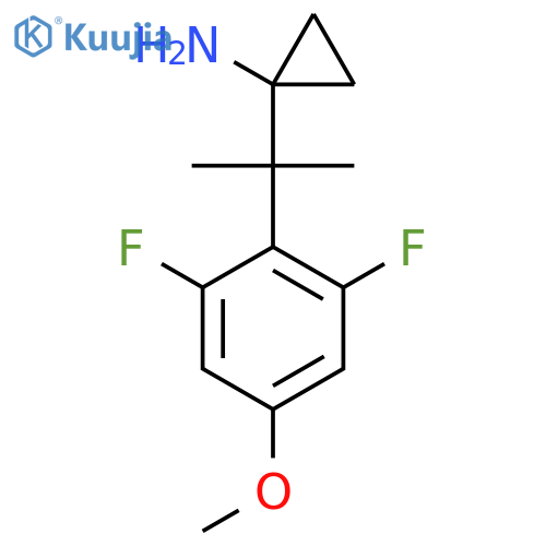 1-2-(2,6-difluoro-4-methoxyphenyl)propan-2-ylcyclopropan-1-amine structure