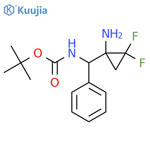 tert-butyl N-(1-amino-2,2-difluorocyclopropyl)(phenyl)methylcarbamate structure