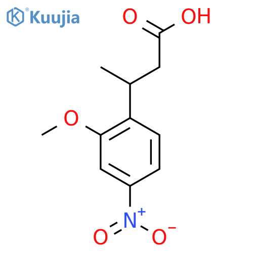 3-(2-methoxy-4-nitrophenyl)butanoic acid structure