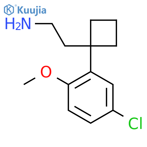 2-1-(5-chloro-2-methoxyphenyl)cyclobutylethan-1-amine structure