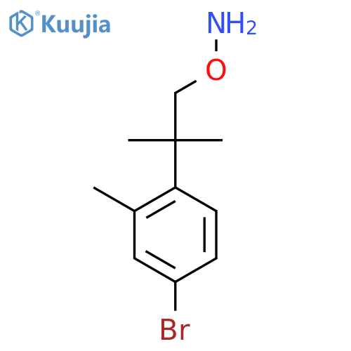 O-2-(4-bromo-2-methylphenyl)-2-methylpropylhydroxylamine structure