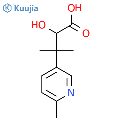 2-hydroxy-3-methyl-3-(6-methylpyridin-3-yl)butanoic acid structure