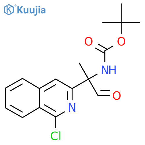 tert-butyl N-2-(1-chloroisoquinolin-3-yl)-1-oxopropan-2-ylcarbamate structure