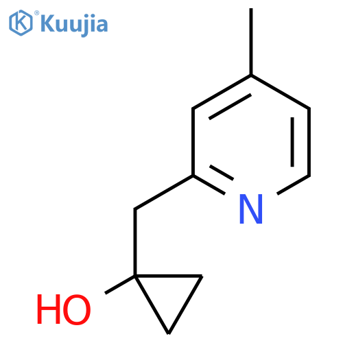 1-(4-methylpyridin-2-yl)methylcyclopropan-1-ol structure