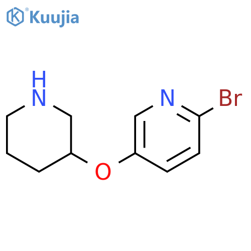 2-bromo-5-(piperidin-3-yloxy)pyridine structure