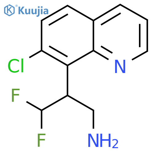 2-(7-chloroquinolin-8-yl)-3,3-difluoropropan-1-amine structure