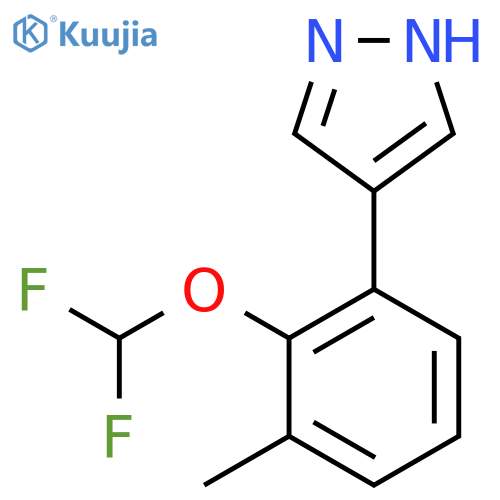 4-2-(difluoromethoxy)-3-methylphenyl-1H-pyrazole structure