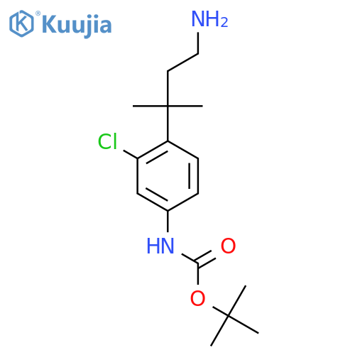 tert-butyl N-4-(4-amino-2-methylbutan-2-yl)-3-chlorophenylcarbamate structure