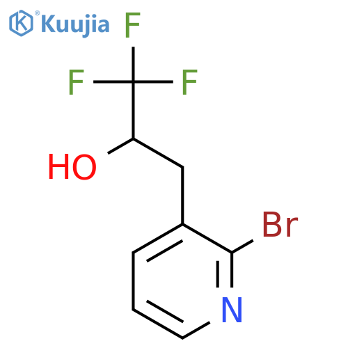 3-(2-bromopyridin-3-yl)-1,1,1-trifluoropropan-2-ol structure