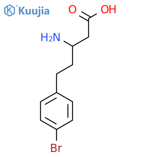 3-amino-5-(4-bromophenyl)pentanoic acid structure