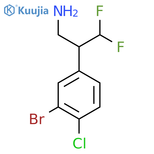 2-(3-bromo-4-chlorophenyl)-3,3-difluoropropan-1-amine structure