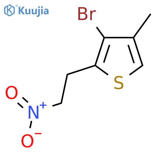 3-bromo-4-methyl-2-(2-nitroethyl)thiophene structure