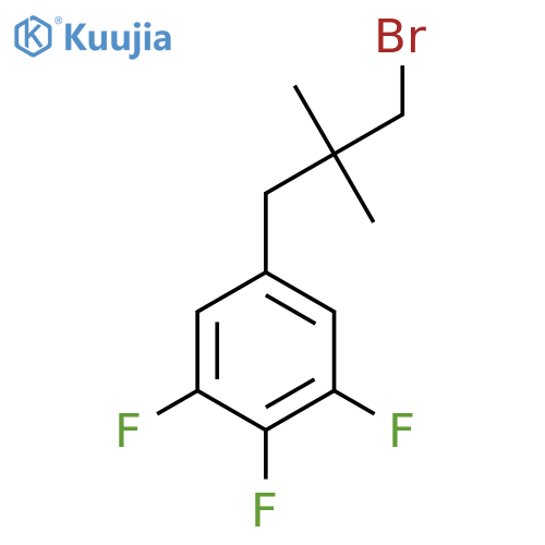 5-(3-bromo-2,2-dimethylpropyl)-1,2,3-trifluorobenzene structure