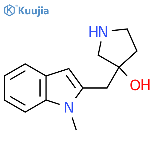 3-(1-methyl-1H-indol-2-yl)methylpyrrolidin-3-ol structure