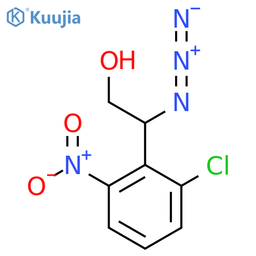 2-azido-2-(2-chloro-6-nitrophenyl)ethan-1-ol structure