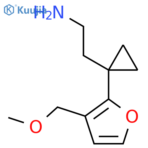 2-{1-3-(methoxymethyl)furan-2-ylcyclopropyl}ethan-1-amine structure