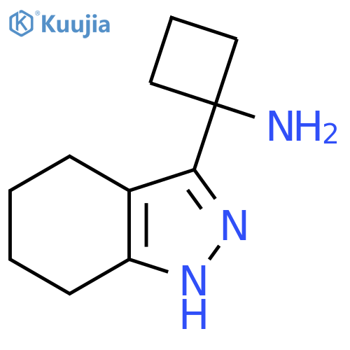 1-(4,5,6,7-tetrahydro-1H-indazol-3-yl)cyclobutan-1-amine structure