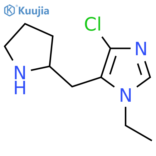 4-chloro-1-ethyl-5-(pyrrolidin-2-yl)methyl-1H-imidazole structure