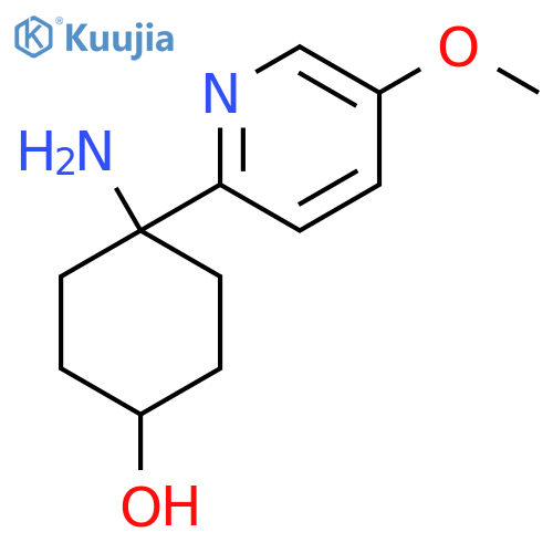 4-amino-4-(5-methoxypyridin-2-yl)cyclohexan-1-ol structure
