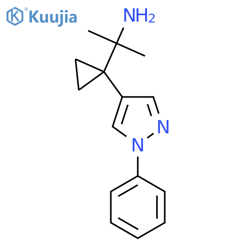2-1-(1-phenyl-1H-pyrazol-4-yl)cyclopropylpropan-2-amine structure
