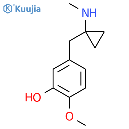 2-methoxy-5-{1-(methylamino)cyclopropylmethyl}phenol structure