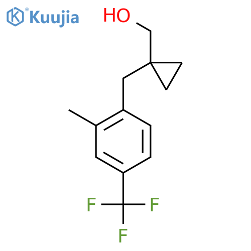 (1-{2-methyl-4-(trifluoromethyl)phenylmethyl}cyclopropyl)methanol structure