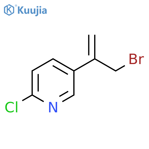 5-(3-bromoprop-1-en-2-yl)-2-chloropyridine structure