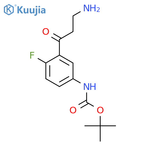 tert-butyl N-3-(3-aminopropanoyl)-4-fluorophenylcarbamate structure