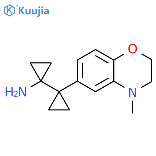 1-1-(4-methyl-3,4-dihydro-2H-1,4-benzoxazin-6-yl)cyclopropylcyclopropan-1-amine structure