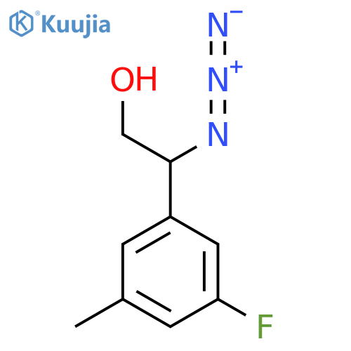 2-azido-2-(3-fluoro-5-methylphenyl)ethan-1-ol structure