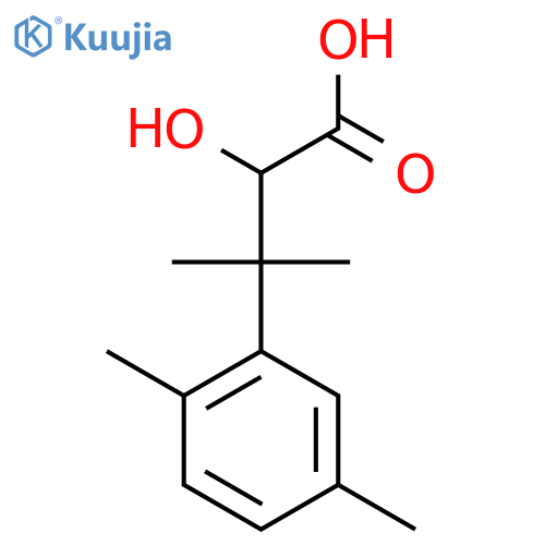 3-(2,5-dimethylphenyl)-2-hydroxy-3-methylbutanoic acid structure