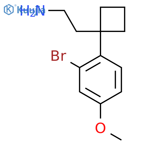 2-1-(2-bromo-4-methoxyphenyl)cyclobutylethan-1-amine structure