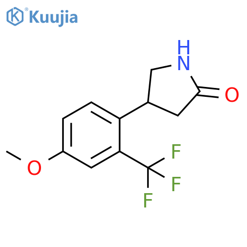 4-4-methoxy-2-(trifluoromethyl)phenylpyrrolidin-2-one structure