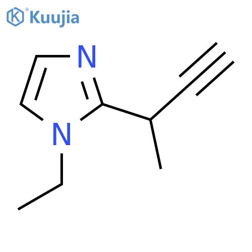 2-(but-3-yn-2-yl)-1-ethyl-1H-imidazole structure