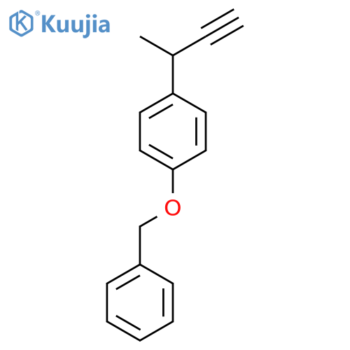 1-(benzyloxy)-4-(but-3-yn-2-yl)benzene structure