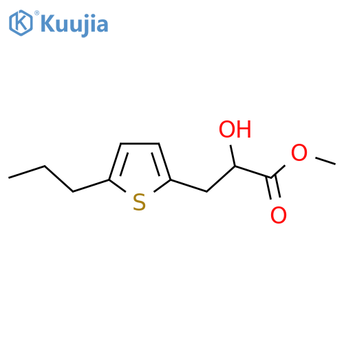 methyl 2-hydroxy-3-(5-propylthiophen-2-yl)propanoate structure