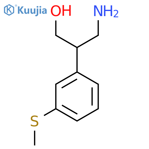 3-amino-2-3-(methylsulfanyl)phenylpropan-1-ol structure