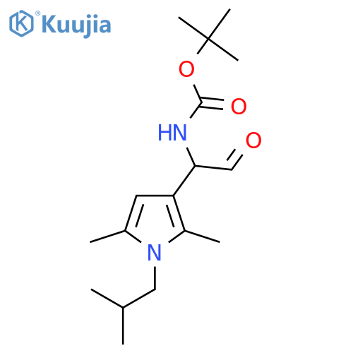 tert-butyl N-{1-2,5-dimethyl-1-(2-methylpropyl)-1H-pyrrol-3-yl-2-oxoethyl}carbamate structure