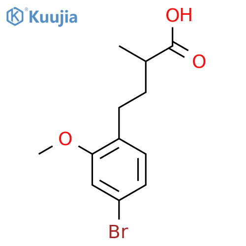 4-(4-bromo-2-methoxyphenyl)-2-methylbutanoic acid structure