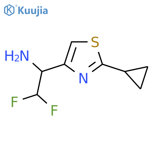1-(2-cyclopropyl-1,3-thiazol-4-yl)-2,2-difluoroethan-1-amine structure