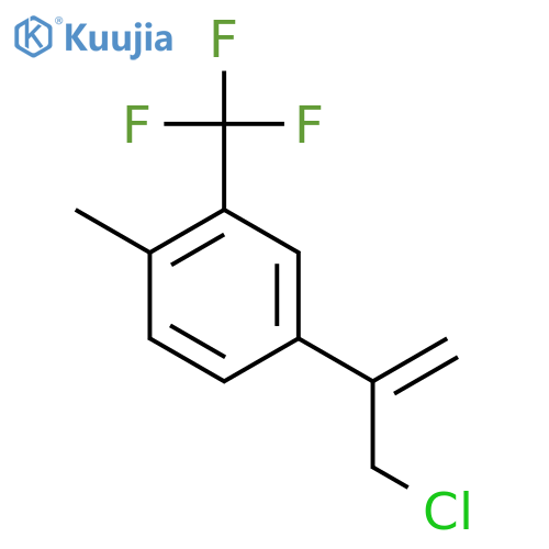 4-(3-chloroprop-1-en-2-yl)-1-methyl-2-(trifluoromethyl)benzene structure