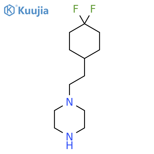 1-2-(4,4-difluorocyclohexyl)ethylpiperazine structure