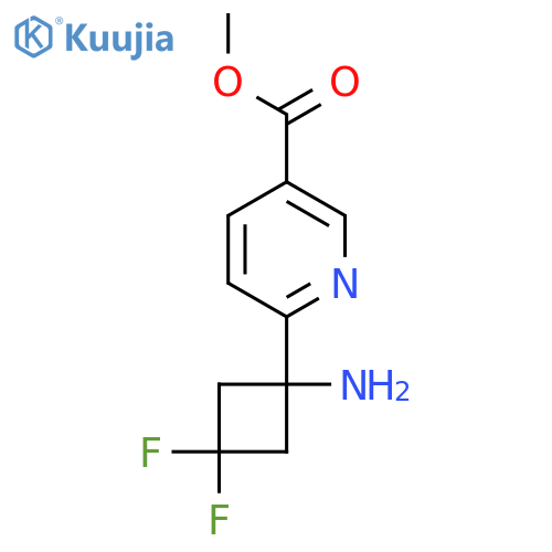 methyl 6-(1-amino-3,3-difluorocyclobutyl)pyridine-3-carboxylate structure