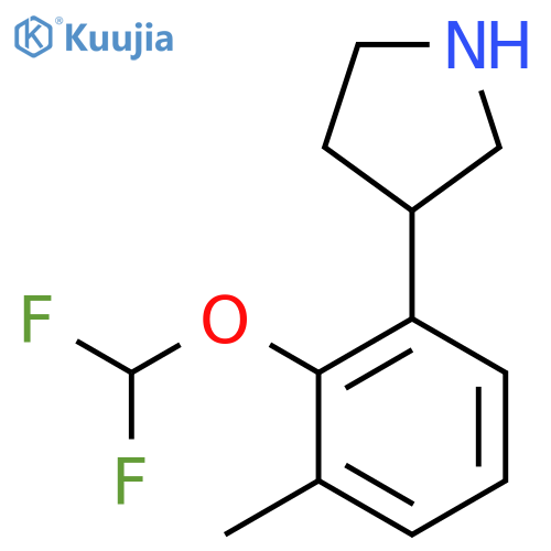 3-2-(difluoromethoxy)-3-methylphenylpyrrolidine structure